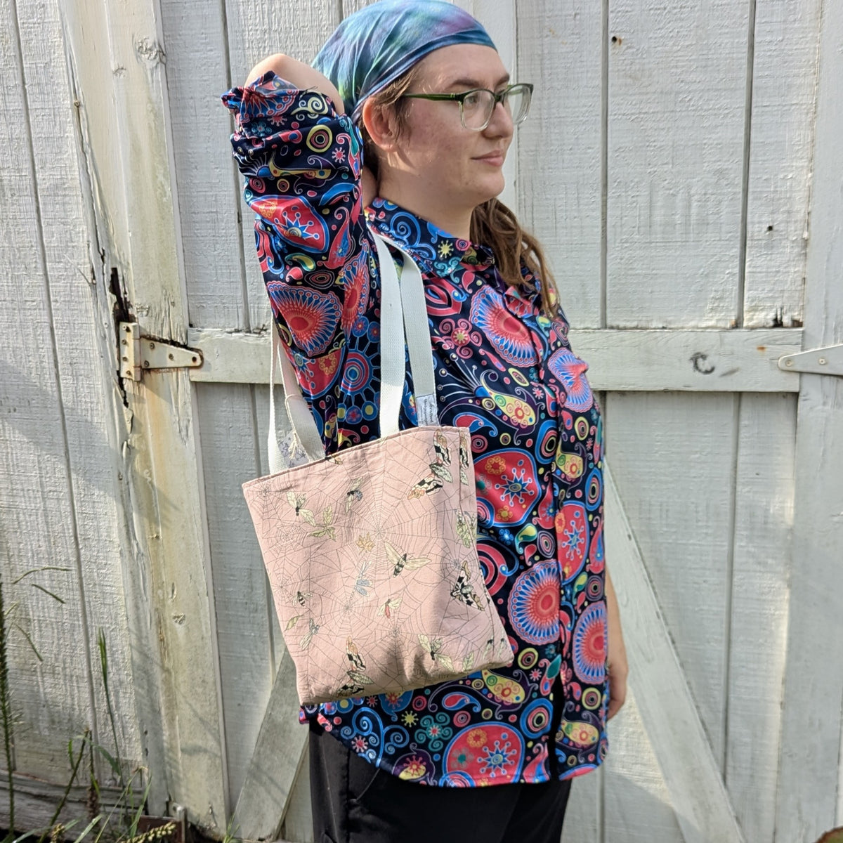 Pride Reversible Tote Bags Checkerboard and Gorey Spiders