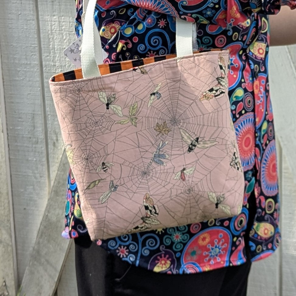 Pride Reversible Tote Bags Checkerboard and Gorey Spiders
