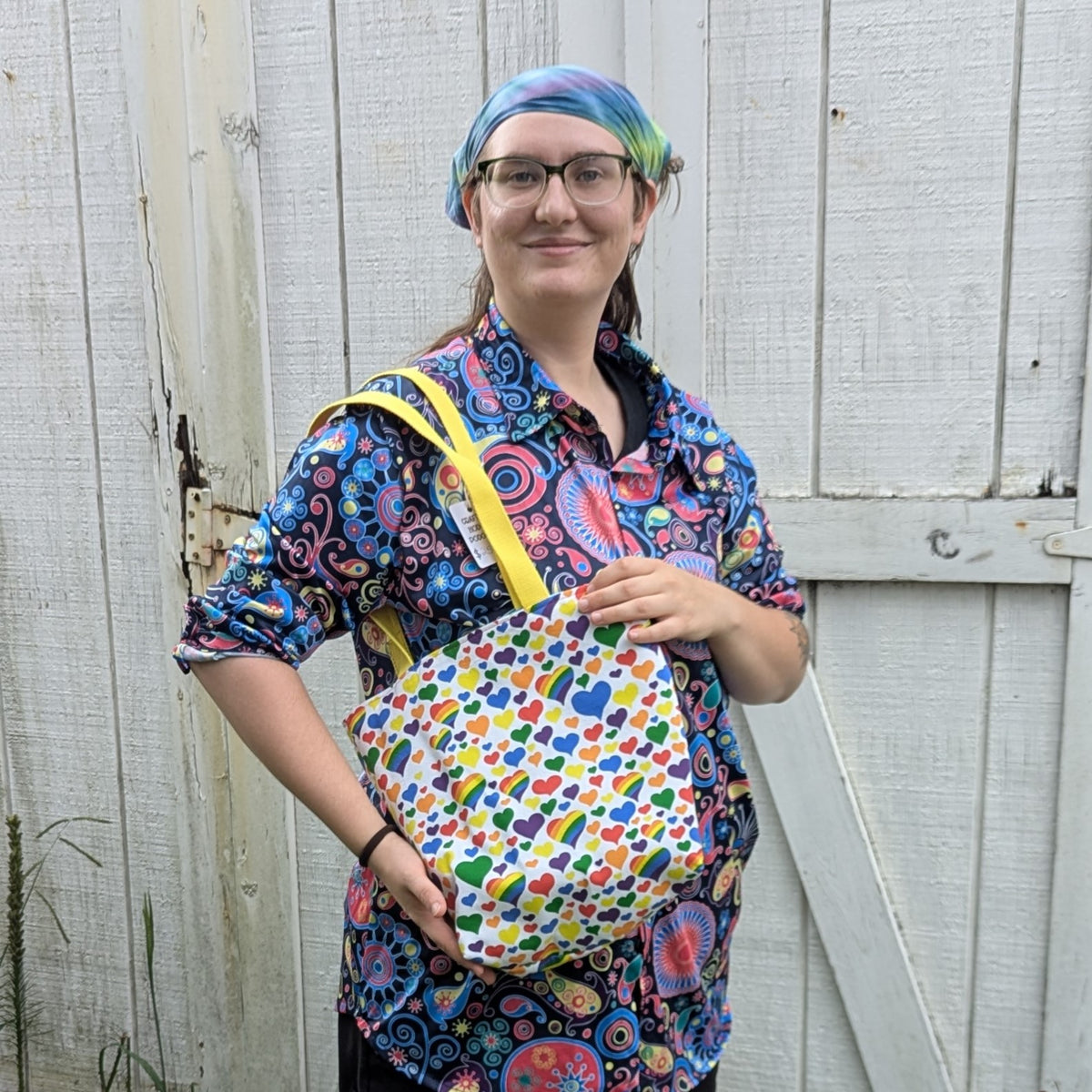 Pride Reversible Tote Bags Hearts and Sushi