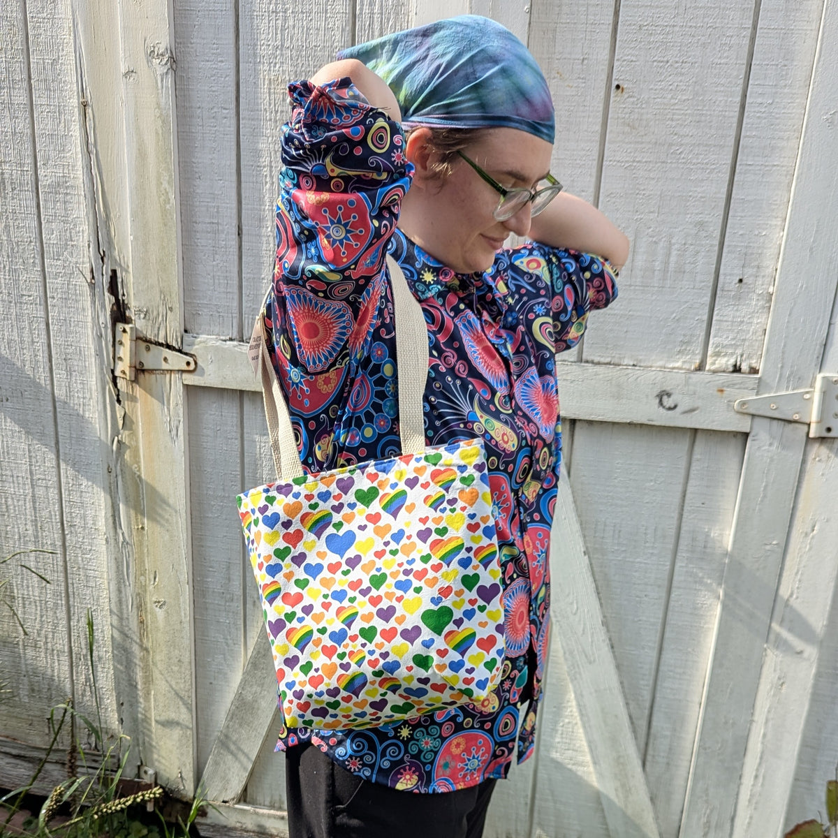 Pride Reversible Tote Bags Cow Hearts