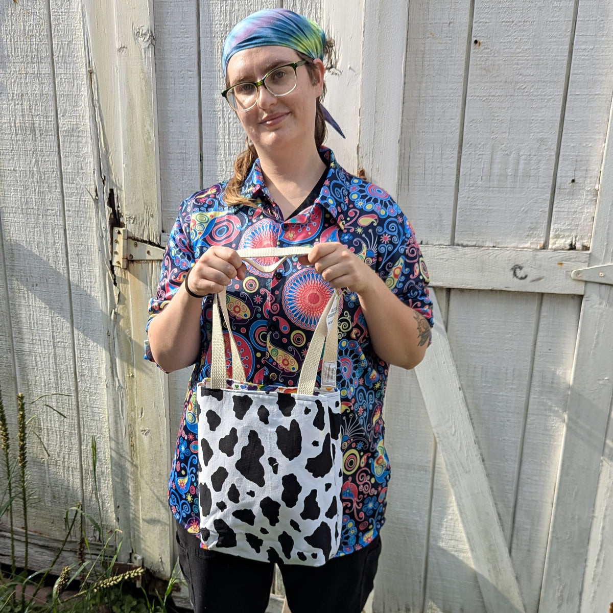 Pride Reversible Tote Bags Cow Hearts