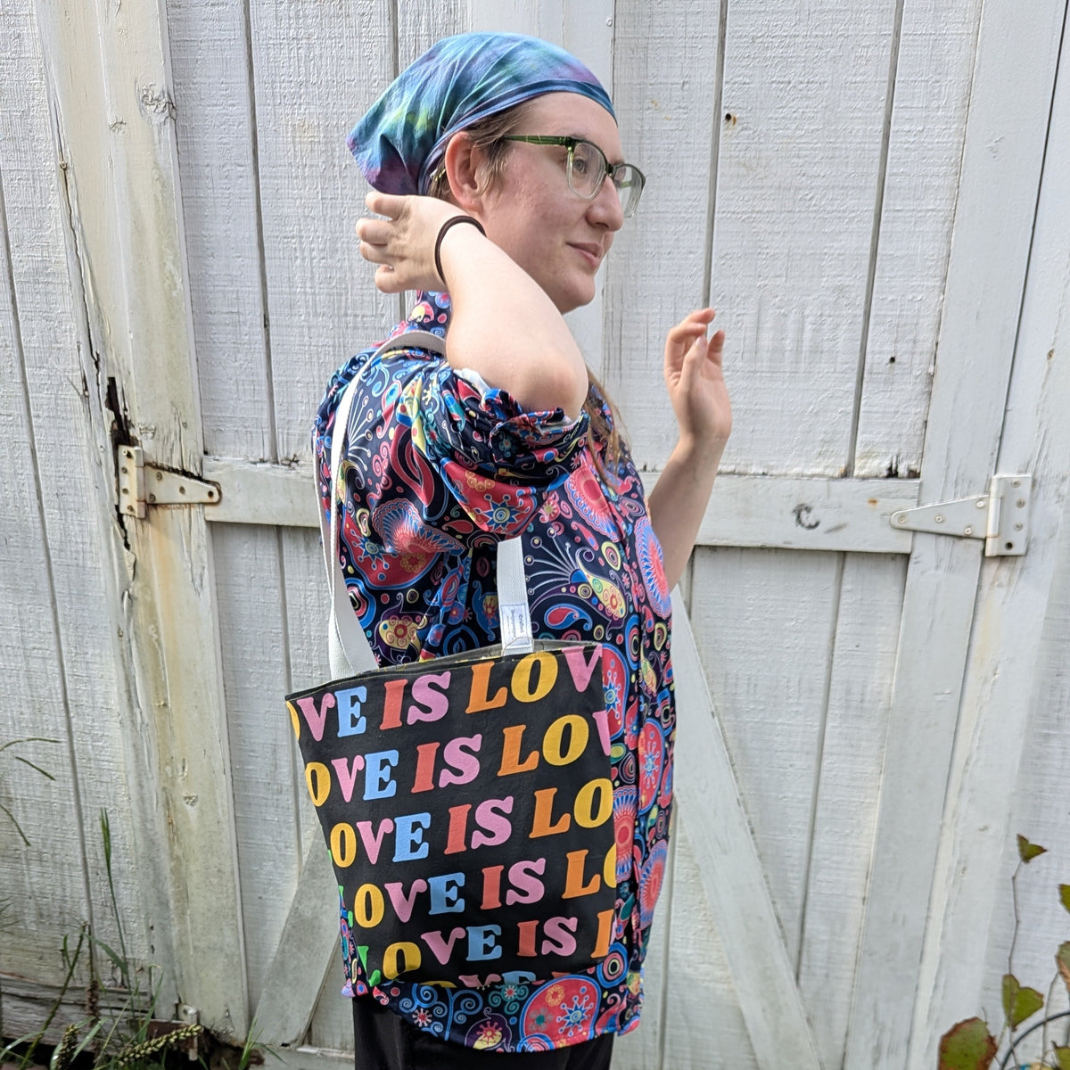 Pride Reversible Tote Bags Love is Love and Pears